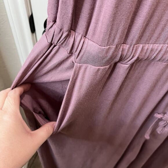 Lainab Jumpsuit Jumper Drawstring Waist Short Sleeve Womens 2XL Light Purple - Picture 4 of 9